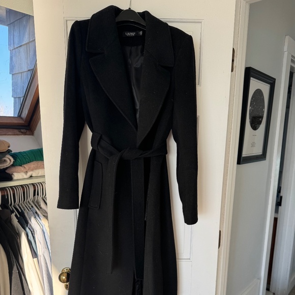 Ralph Lauren Jackets & Blazers - Lauren Ralph Lauren Wool-Blend Belted Coat – Size 10 (Black)